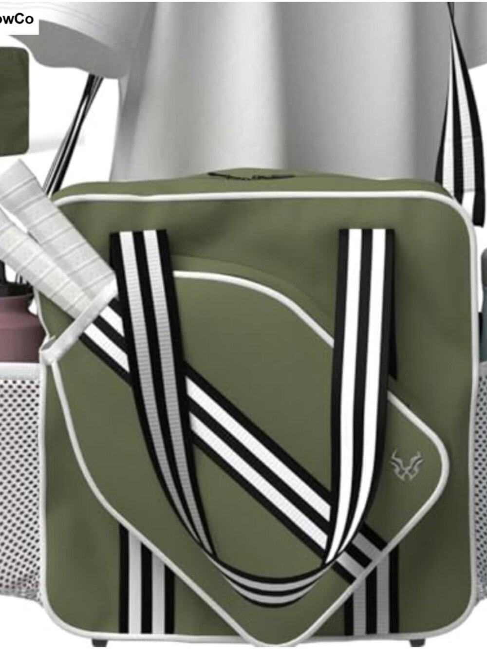 Pickleball Tote Bag with Detachable Cooler & Fence Hooks, Large Sports Bag